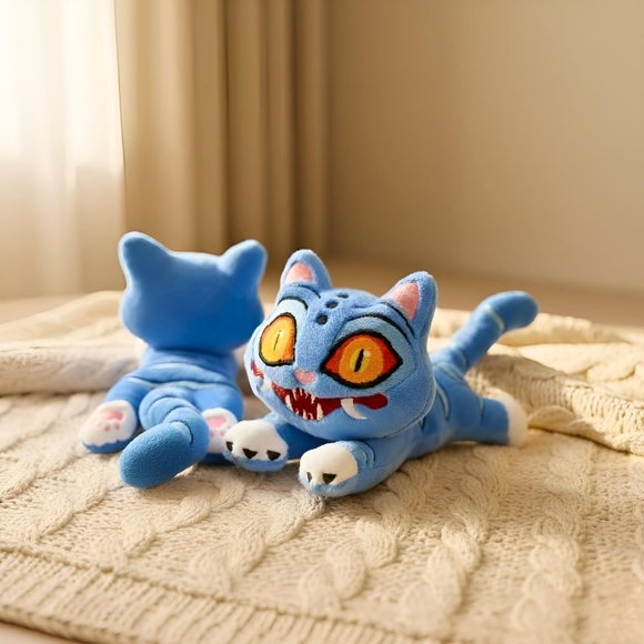 K-Pop Demon Hunters Plush Derpy Blue Tiger Stuffed Animal Kpop Christmas Gift - Picture 8 of 12